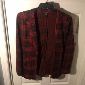 RED AND BLACK CHECKERED BLAZER